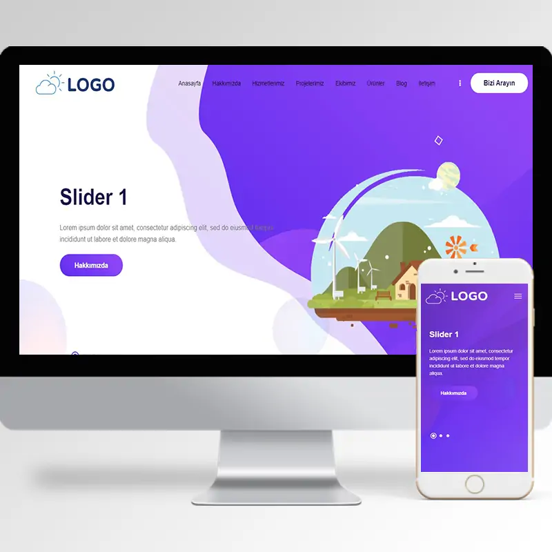 Ekolojik Enerji Şirketi Hazır Web Sitesi Yazılımı 2