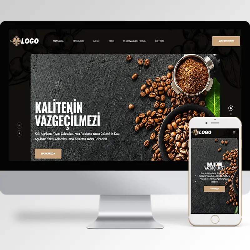 Kafe Hazır Web Sitesi Yazılımı 2