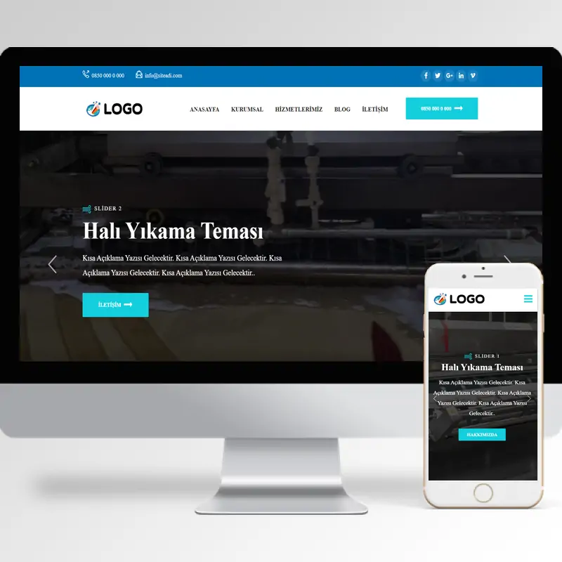 Halı Yıkama Hazır Web Sitesi Yazılımı 3