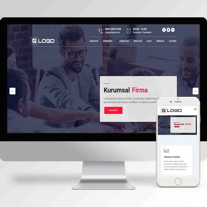 Kurumsal Firma Hazır Web Sitesi Yazılımı 40