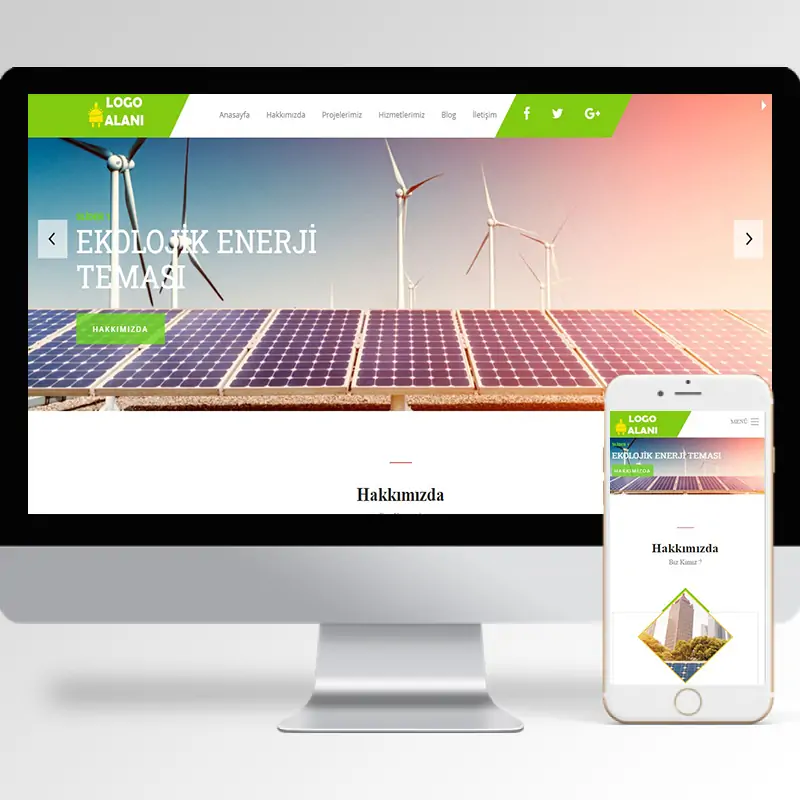 Ekolojik Enerji Şirketi Hazır Web Sitesi Yazılımı 7