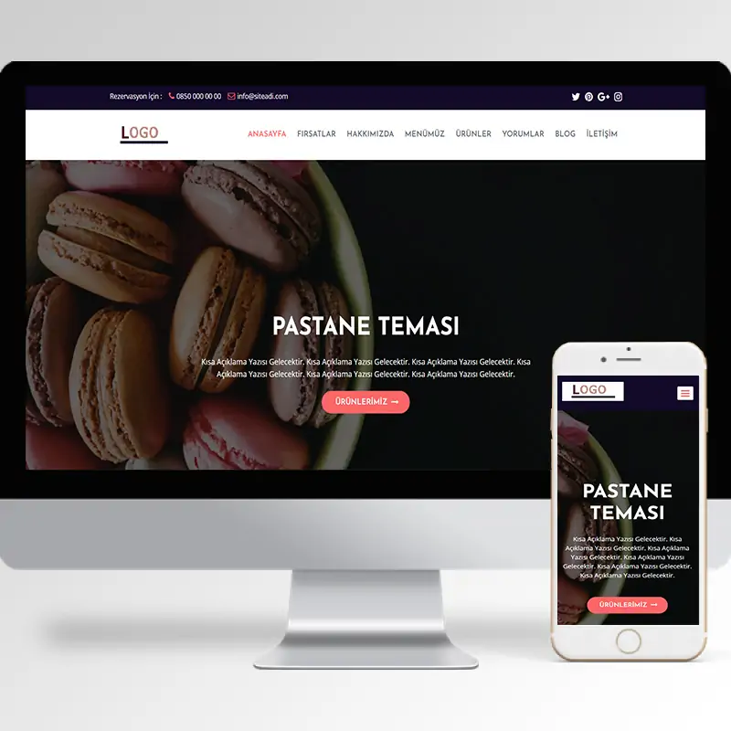 Pastane Hazır Web Sitesi Yazılımı 2