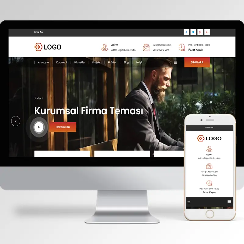 Kurumsal Firma Hazır Web Sitesi Yazılımı 35