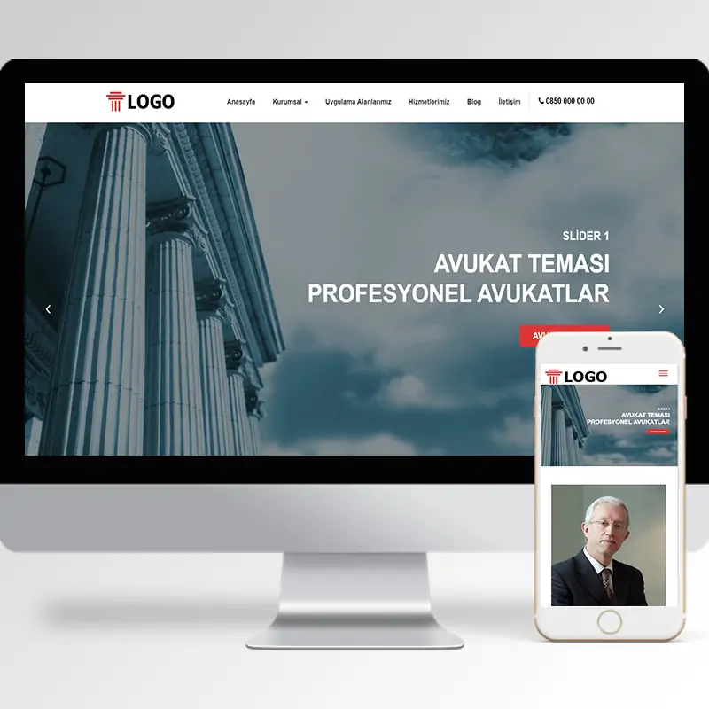 Avukat & Hukuk Bürosu Hazır Web Sitesi Yazılımı 11