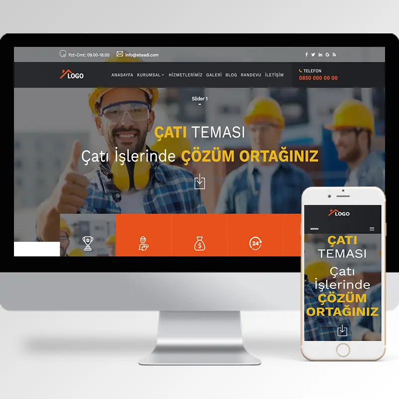 Çatı İnşaatı & Onarımı Hazır Web Sitesi Yazılımı 9