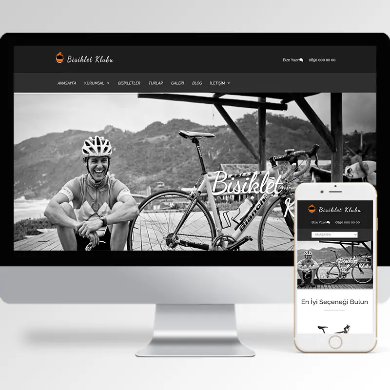 Bisiklet Kulübü Hazır Web Sitesi Yazılımı