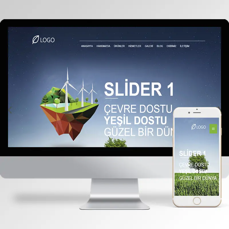 Ekolojik Enerji Şirketi Hazır Web Sitesi Yazılımı