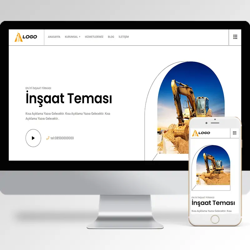 İnşaat Şirketi Hazır Web Sitesi Yazılımı 13