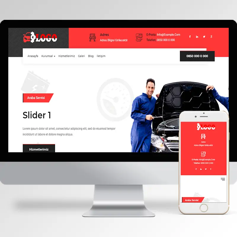 Araba Servisi Hazır Web Sitesi Yazılımı 7