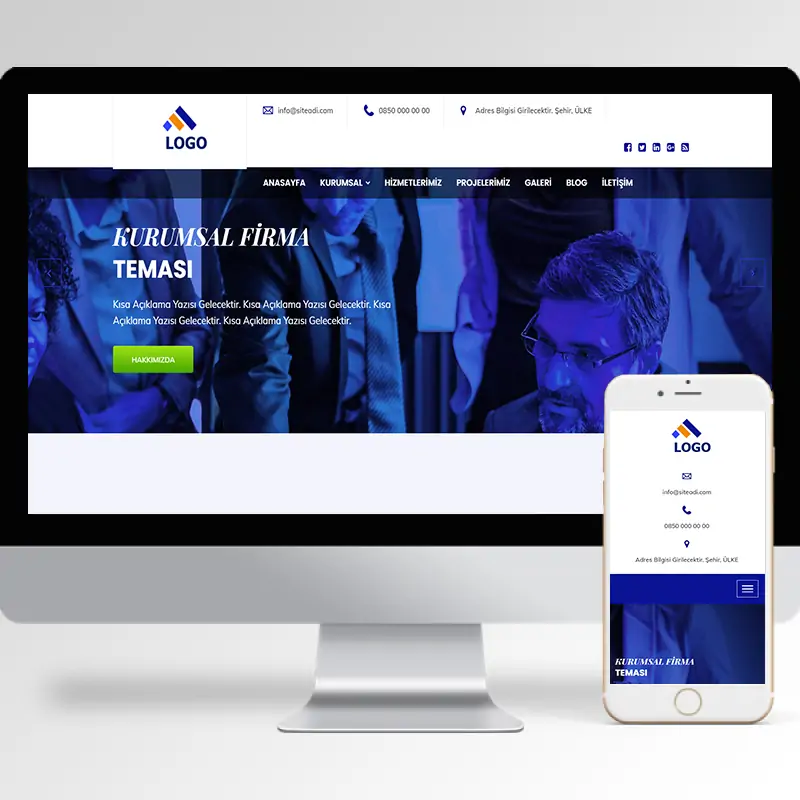 Kurumsal Firma Hazır Web Sitesi Yazılımı 42