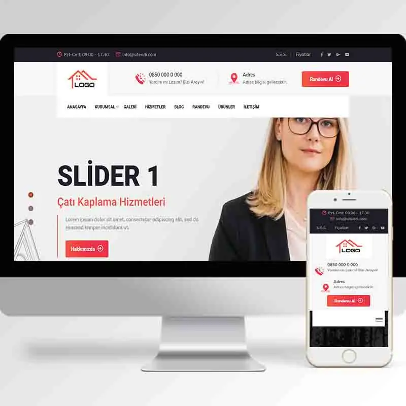 Çatı İnşaatı & Onarımı Hazır Web Sitesi Yazılımı 6
