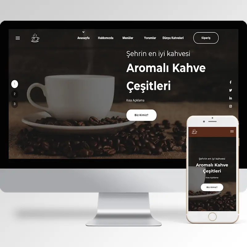 Kafe Hazır Web Sitesi Yazılımı