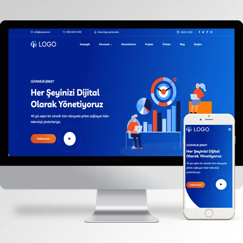 Kurumsal Firma Hazır Web Sitesi Yazılımı 64