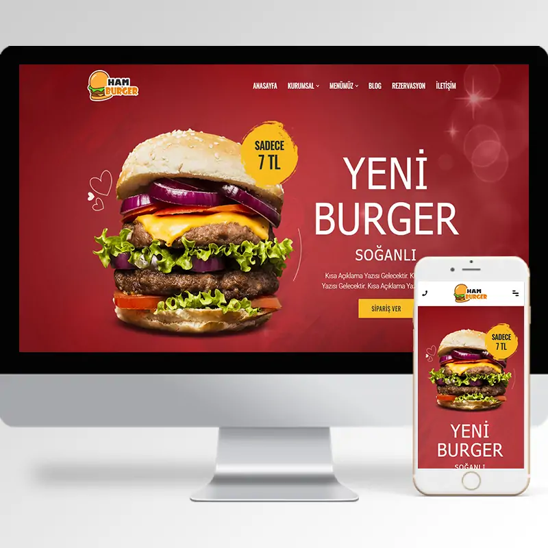 Restaurant Hazır Web Sitesi Yazılımı 12