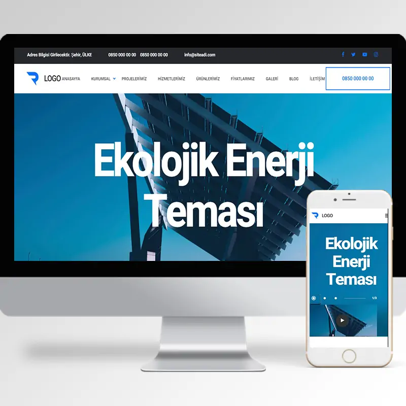 Ekolojik Enerji Şirketi Hazır Web Sitesi Yazılımı 5