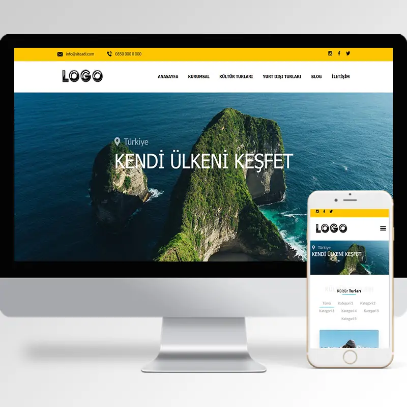 Tur & Gezi Hazır Web Sitesi Yazılımı 7