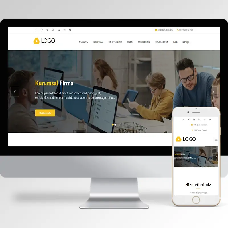 Kurumsal Firma Hazır Web Sitesi Yazılımı 22