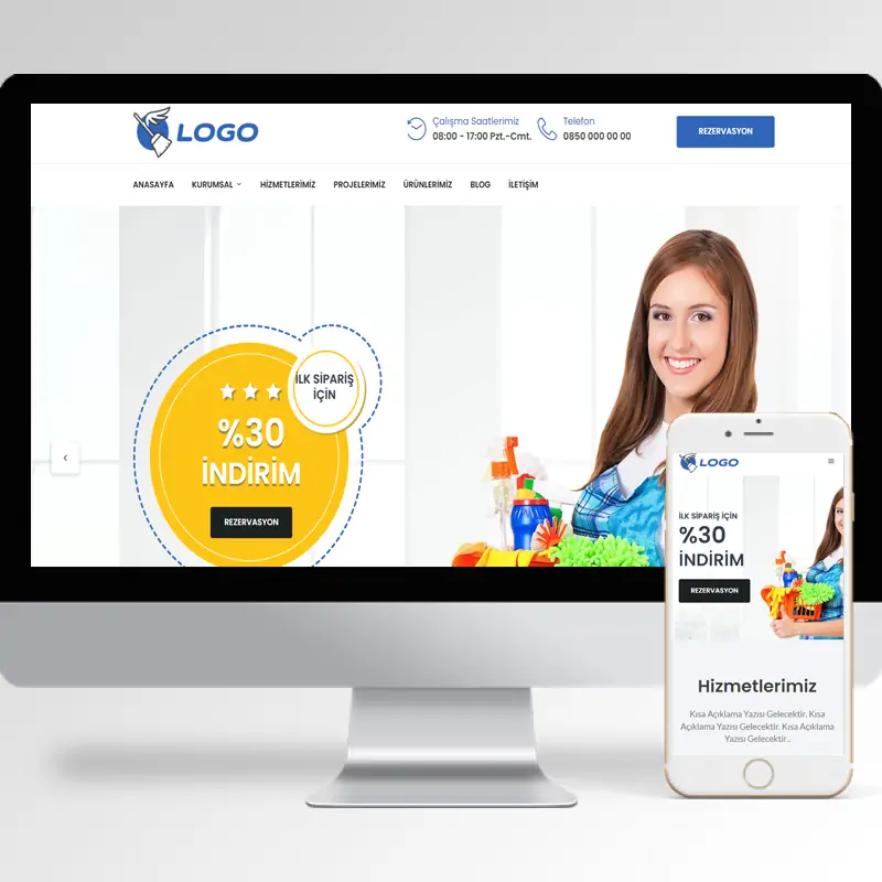 Temizlik Şirketi Hazır Web Sitesi Yazılımı 12