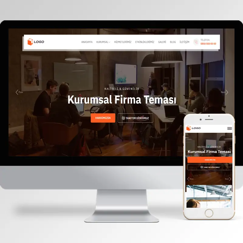 Kurumsal Firma Hazır Web Sitesi Yazılımı 87