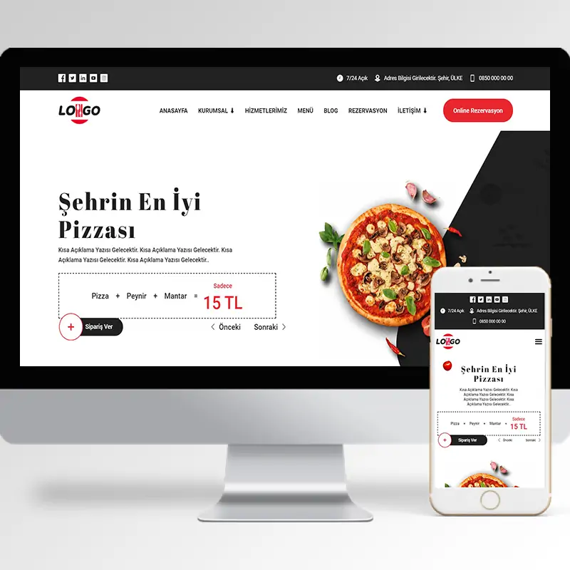 Restaurant Hazır Web Sitesi Yazılımı 23