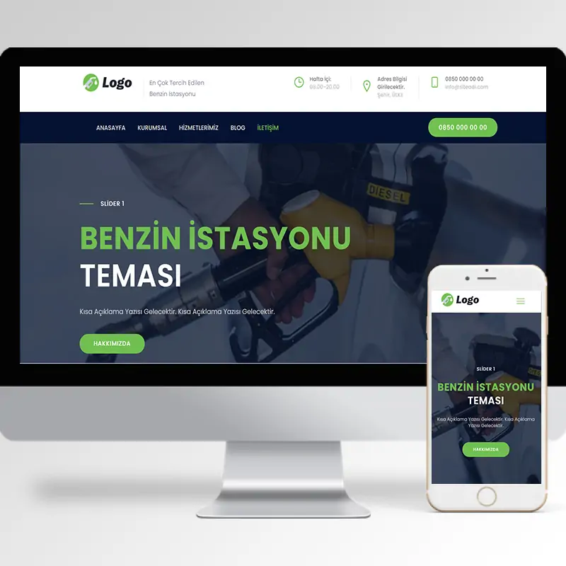 Benzin İstasyonu Hazır Web Sitesi Yazılımı 2