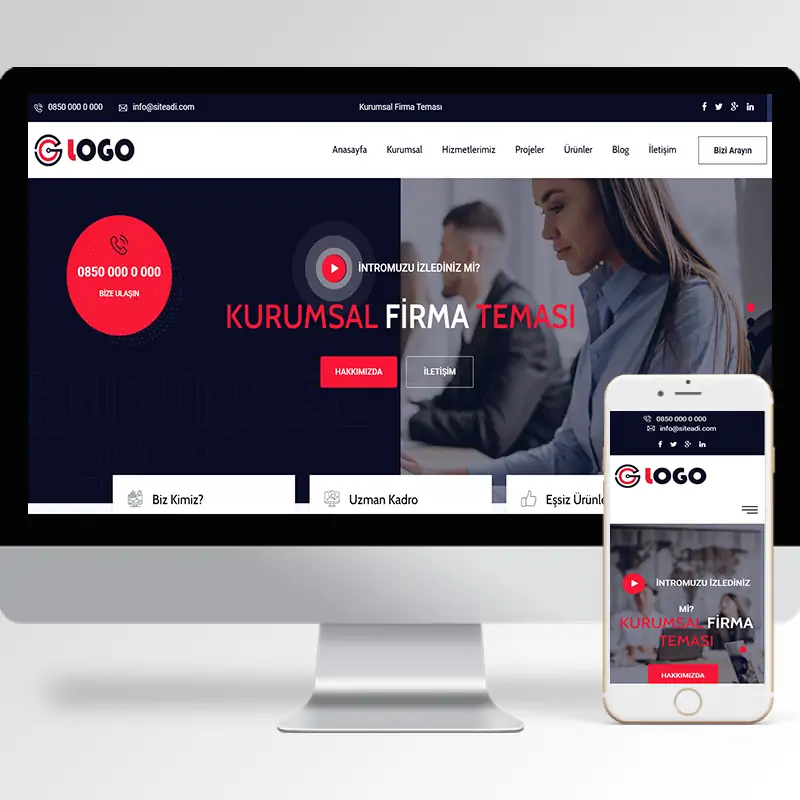 Kurumsal Firma Hazır Web Sitesi Yazılımı 31