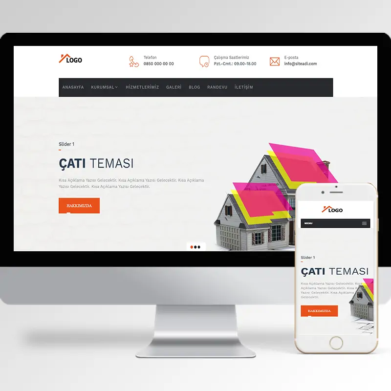 Çatı İnşaatı & Onarımı Hazır Web Sitesi Yazılımı 8