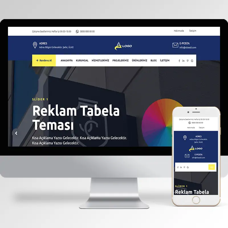 Reklam Tabela Hazır Web Sitesi Yazılımı 36