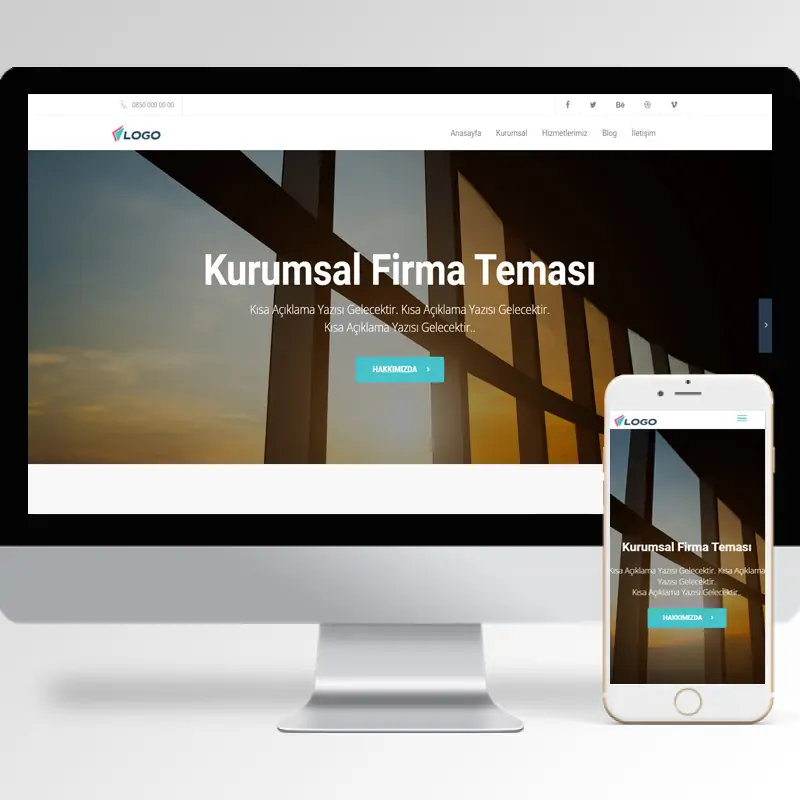 Kurumsal Firma Hazır Web Sitesi Yazılımı 85