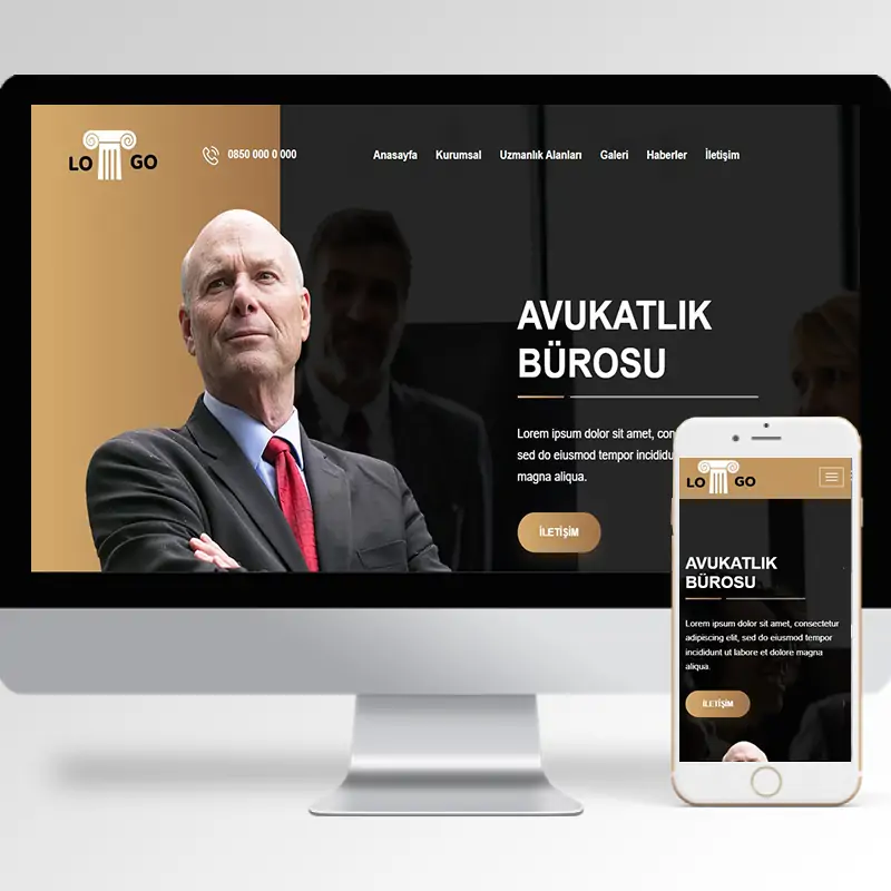 Avukat & Hukuk Bürosu Hazır Web Sitesi Yazılımı 9