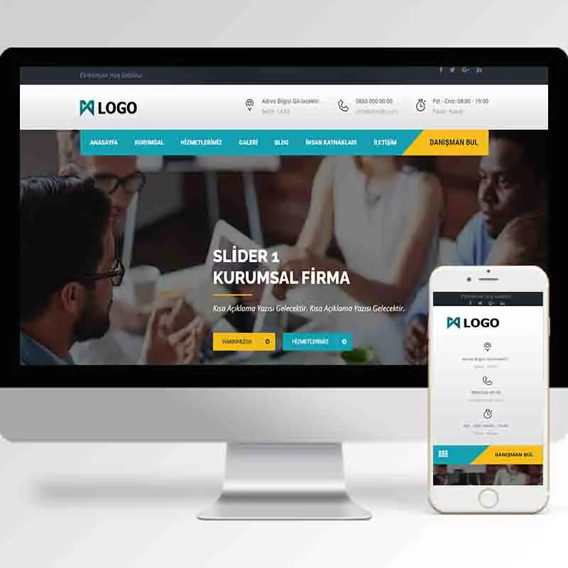 Kurumsal Firma Hazır Web Sitesi Yazılımı 33