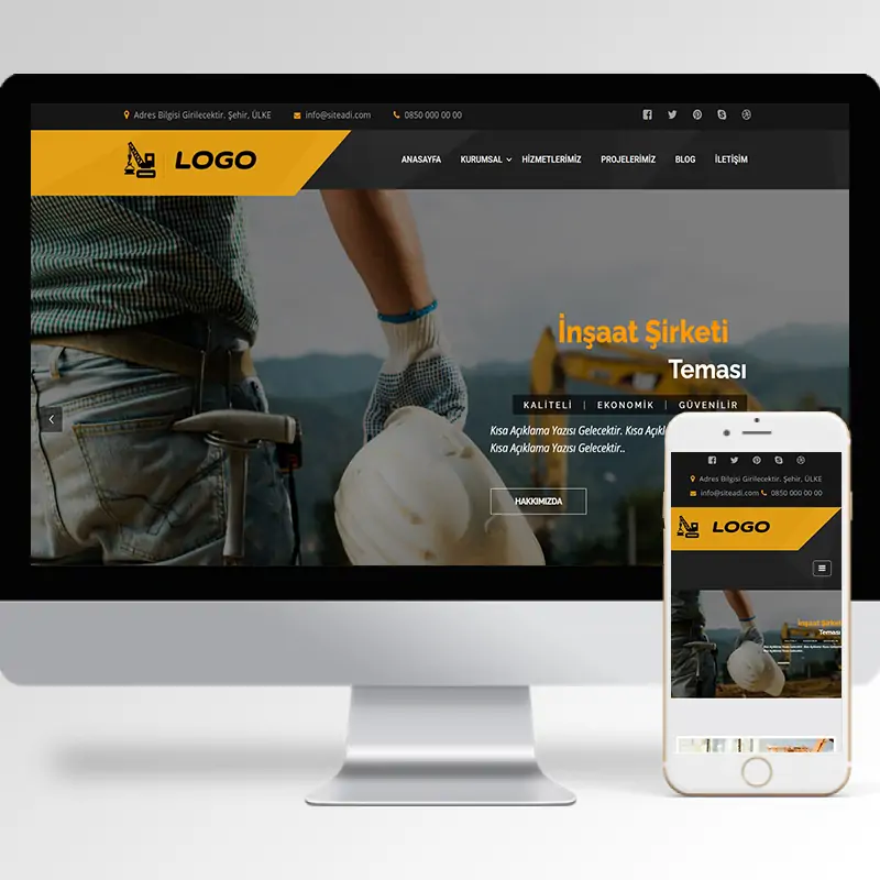 İnşaat Şirketi Hazır Web Sitesi Yazılımı 16