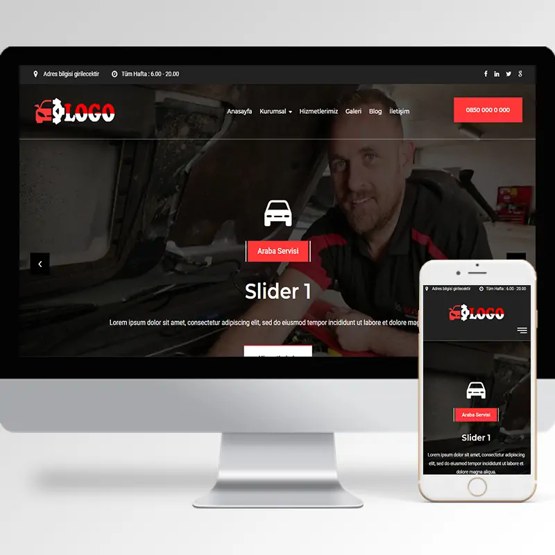Araba Servisi Hazır Web Sitesi Yazılımı 5