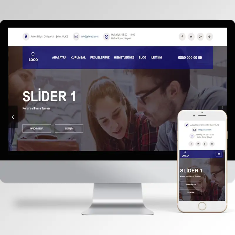 Kurumsal Firma Hazır Web Sitesi Yazılımı 25