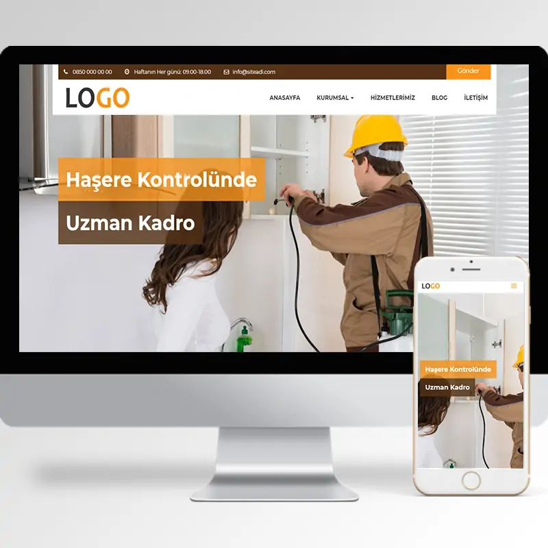 İlaçlama Şirketi Hazır Web Sitesi Yazılımı 2