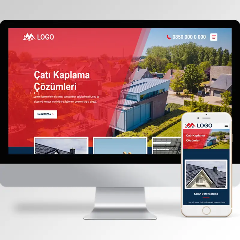 Çatı İnşaatı & Onarımı Hazır Web Sitesi Yazılımı 2