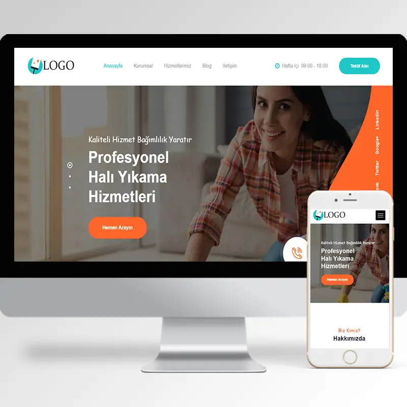 Halı Yıkama Hazır Web Sitesi Yazılımı