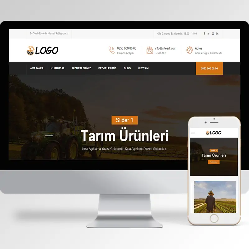 Tarım Hazır Web Sitesi Yazılımı