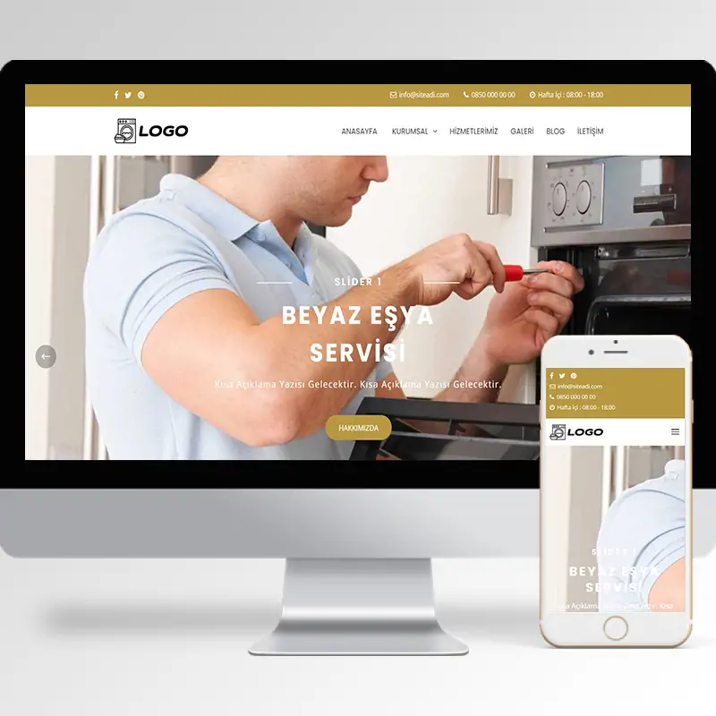 Beyaz Eşya Servisi Hazır Web Sitesi Yazılımı 2