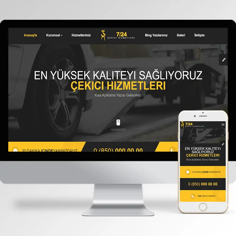 Oto Kurtarıcı (Çekici) Hazır Web Sitesi Yazılımı 2