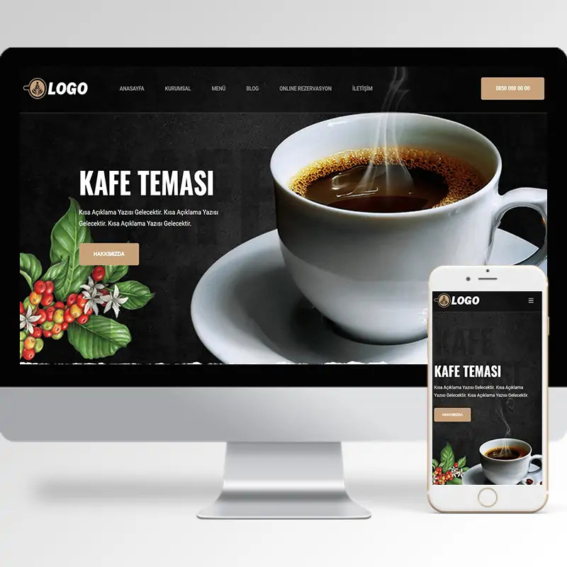 Kafe Hazır Web Sitesi Yazılımı 3