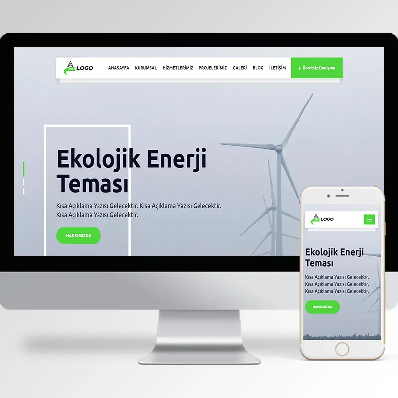 Ekolojik Enerji Şirketi Hazır Web Sitesi Yazılımı 8