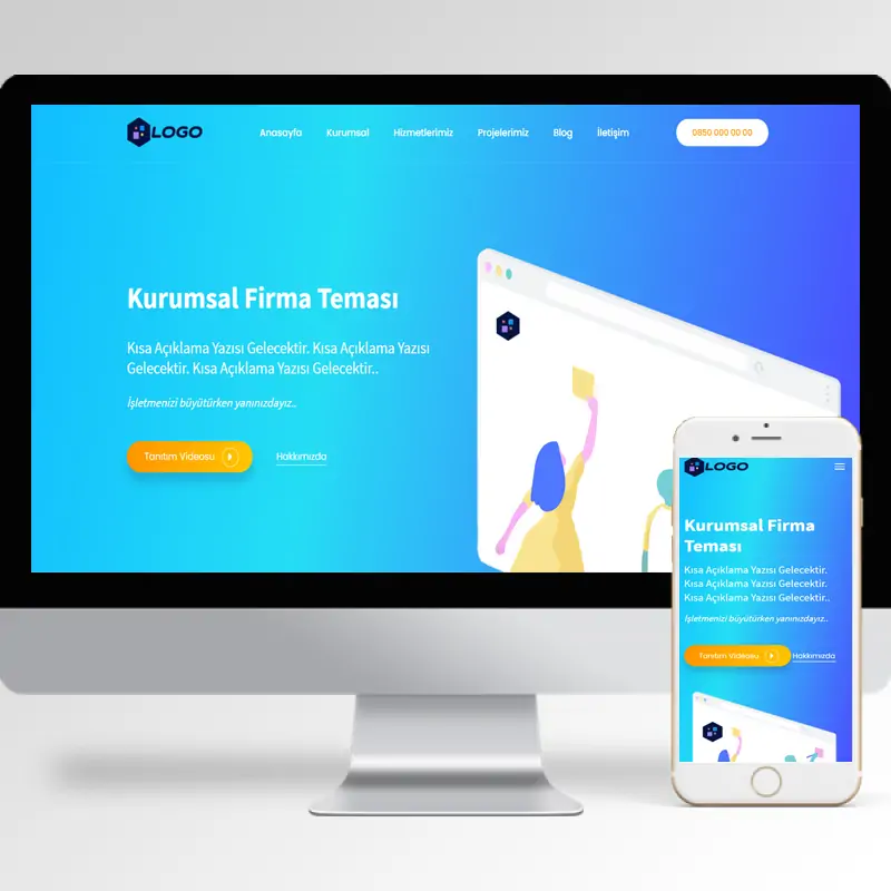 Kurumsal Firma Hazır Web Sitesi Yazılımı 78