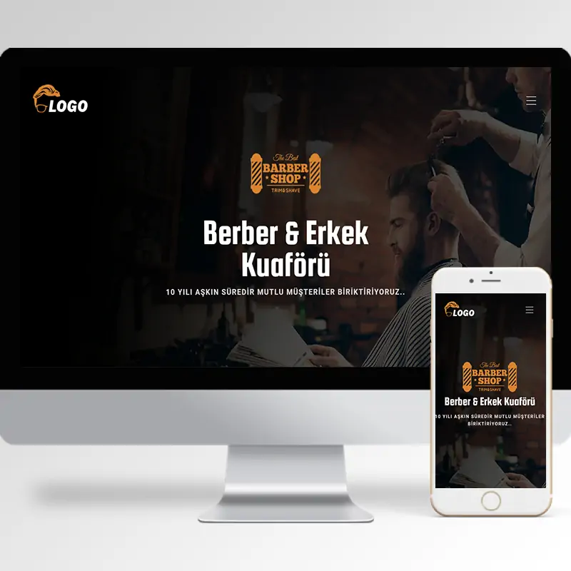 Erkek Kuaförü Hazır Web Sitesi Yazılımı 4