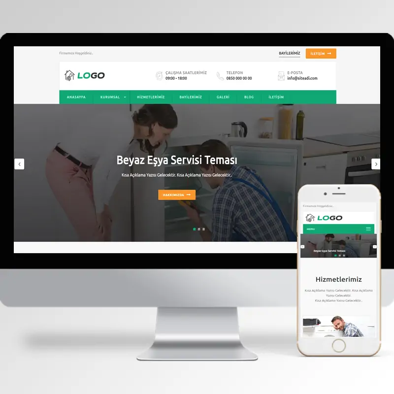 Beyaz Eşya Servisi Hazır Web Sitesi Yazılımı 5