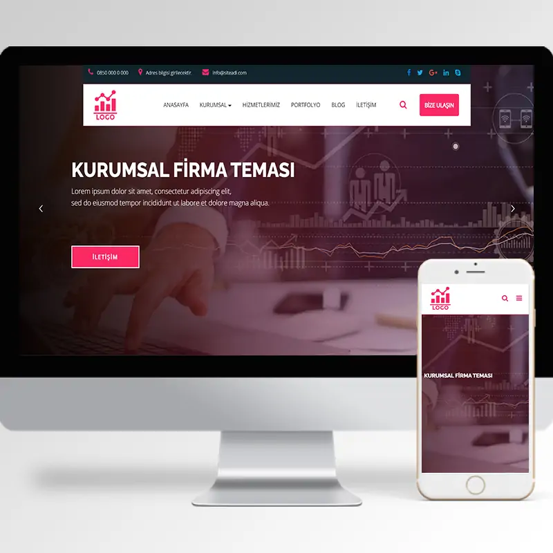 Kurumsal Firma Hazır Web Sitesi Yazılımı 47
