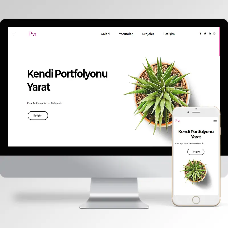 Kişisel Portfolyo Hazır Web Sitesi