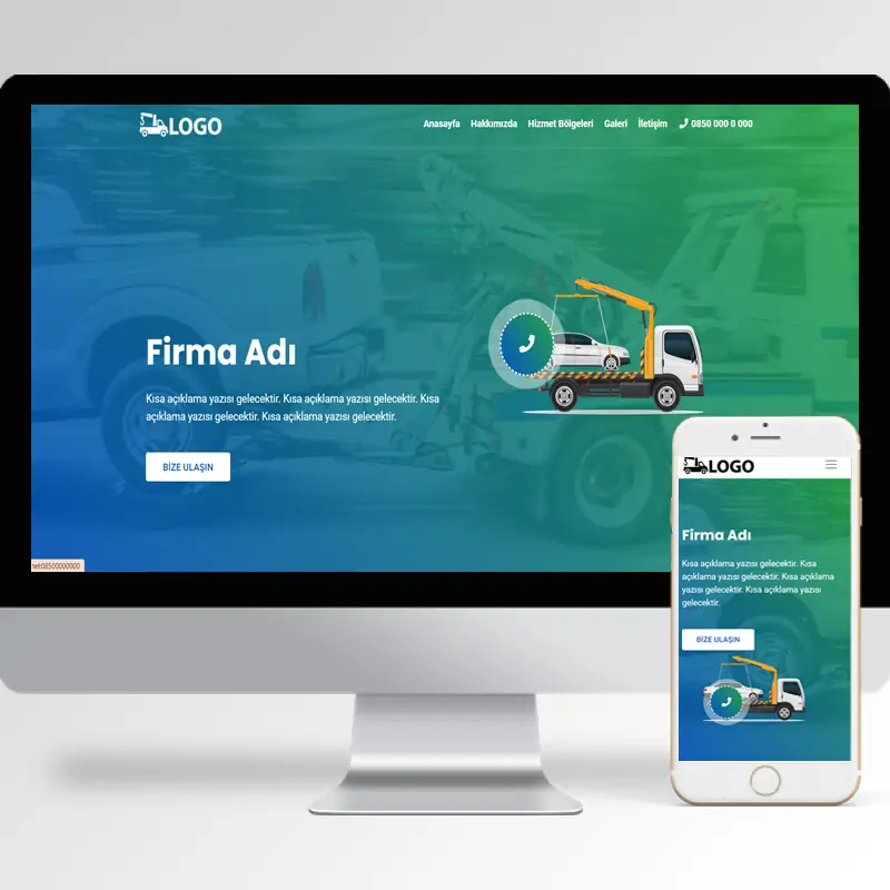 Oto Kurtarıcı (Çekici) Hazır Web Sitesi Yazılımı 4