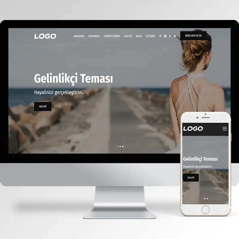 Gelinlikçi Hazır Web Sitesi Yazılımı