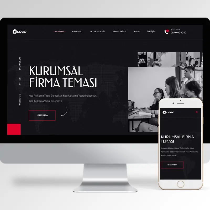 Kurumsal Firma Hazır Web Sitesi Yazılımı 75
